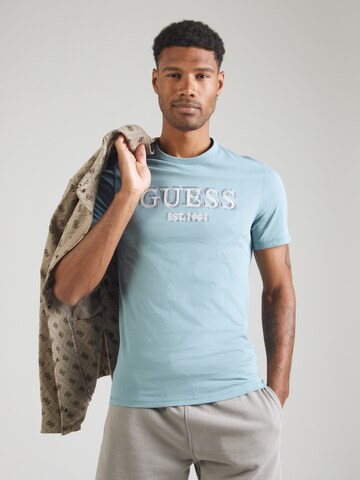 GUESS Bluser & t-shirts i blå: forside