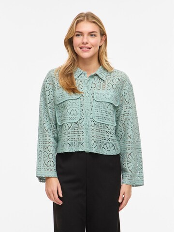 VILA Gebreid vest 'VIMerinda' in Blauw: voorkant