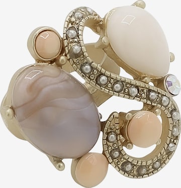 COLLEZIONE ALESSANDRO Ring 'Sissi' in Beige: front