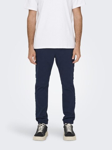 Only & Sons Regular Pants in Blue: front