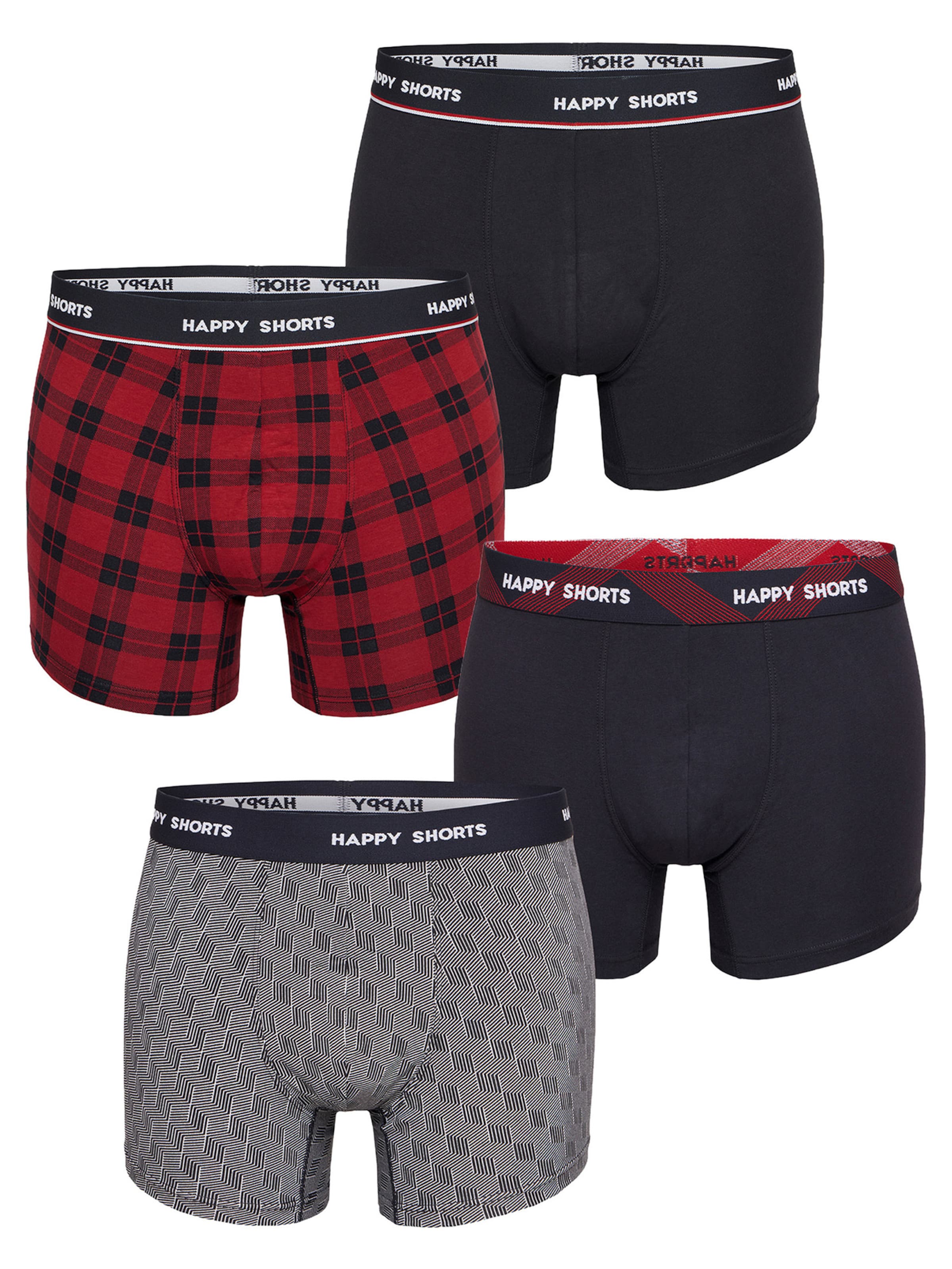 Happy Shorts - Boxers ' Dark Print Sets ' em cinzento: frente