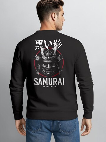 Neverless Sweatshirt 'Samurai' in Black