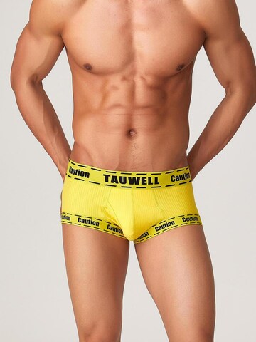 TAUWELL Boxer shorts 'Caution' in Yellow