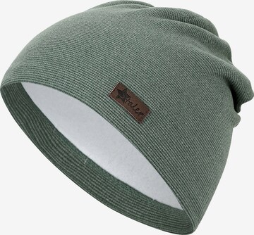 STERNTALER Beanie 'Ringel' in Green: front