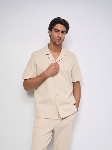 Salsa Jeans Regular fit Button Up Shirt in Beige: front