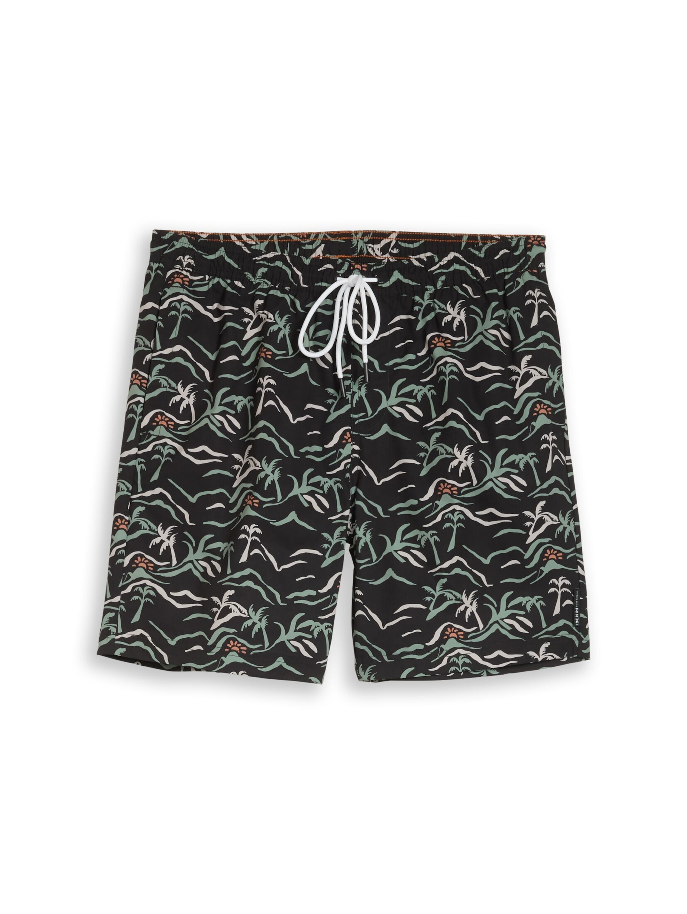 TOM TAILOR DENIM Swimming shorts in Black: front