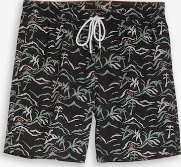 TOM TAILOR DENIM Zwemshorts in Zwart: voorkant