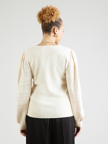 Vero Moda Curve Sweater 'VMCNEWLIMONE' in Beige