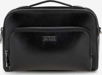 GUESS Olkalaukku 'BOSTON CAMERA BAG DOUBLE ZIP' värissä musta: etupuoli