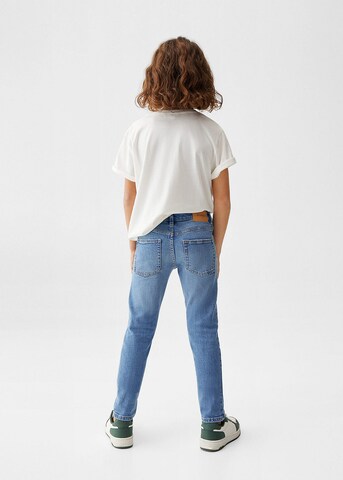 MANGO KIDS Slimfit Jeansy w kolorze niebieski