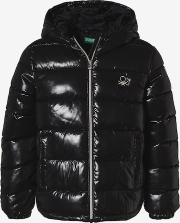 UNITED COLORS OF BENETTON Winterjacke in Schwarz: predná strana