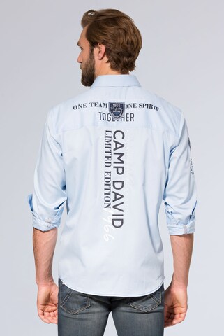 CAMP DAVID Regular Fit Hemd in Blau