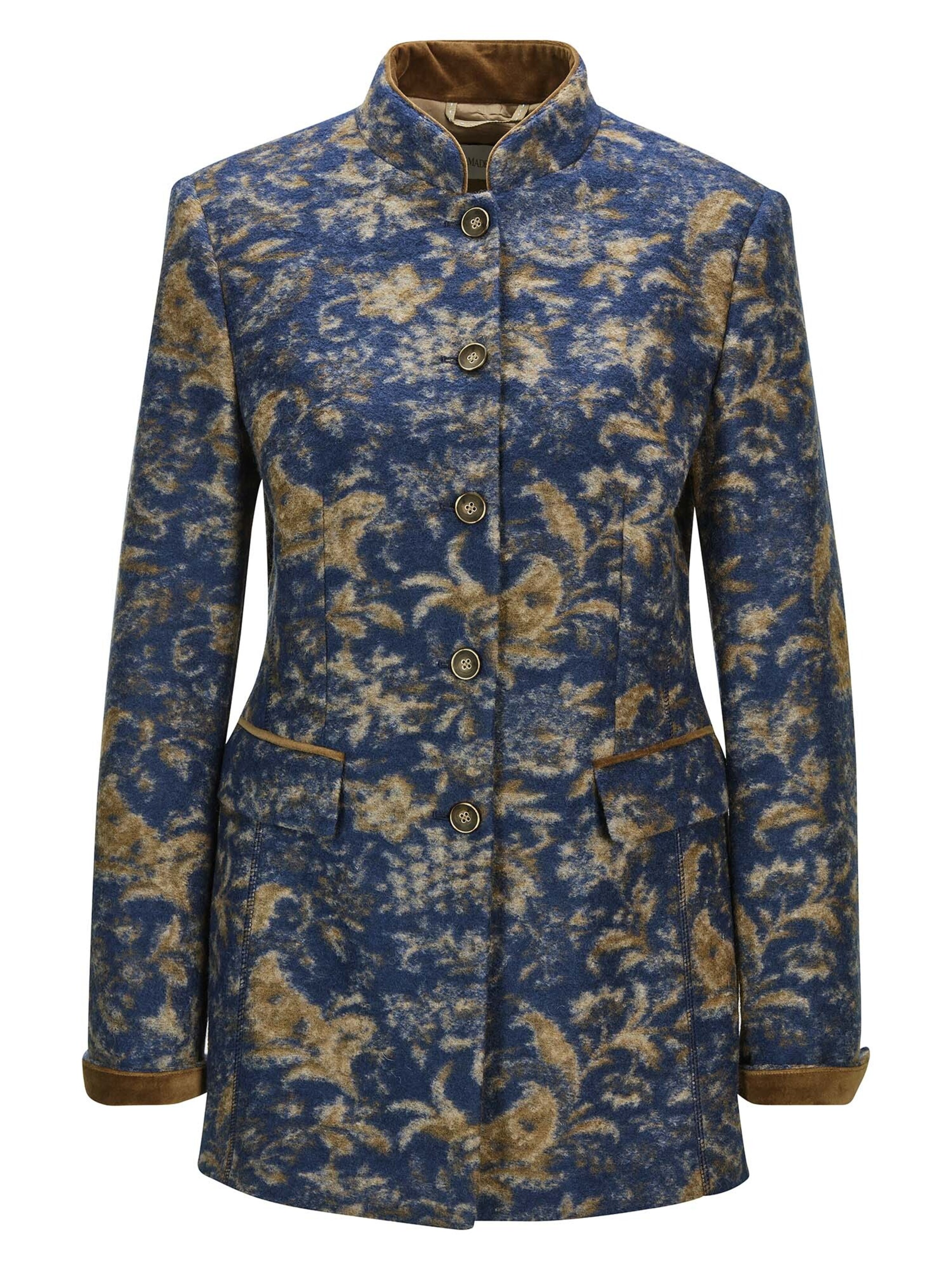 MADELEINE Mantel in Blau: Vorderseite