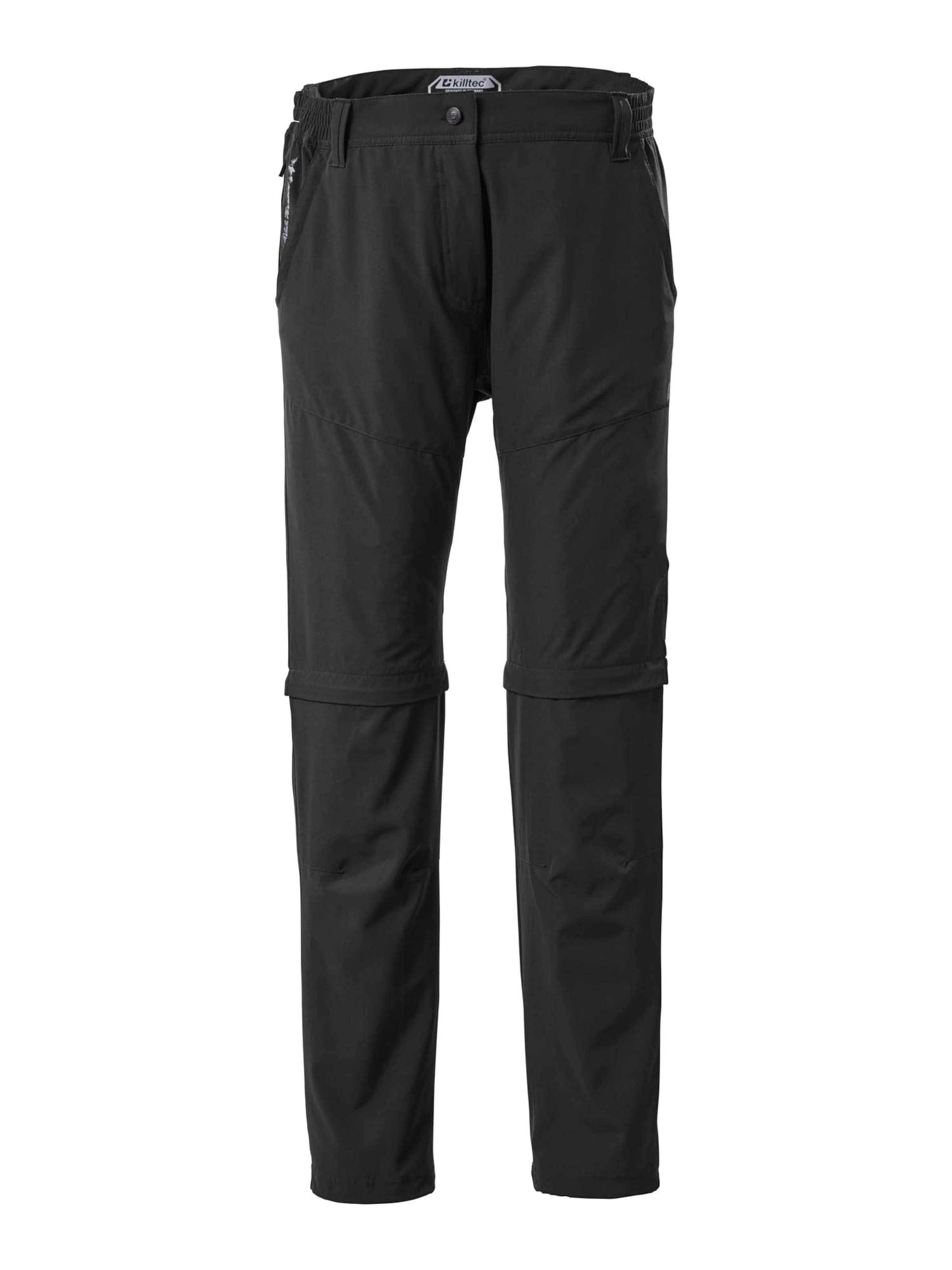 KILLTEC Regular Outdoor Pants in Black: front