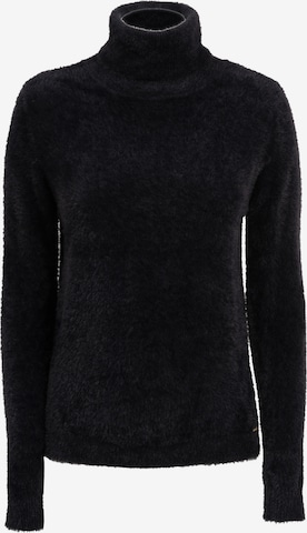 juoda Influencer Megztinis: priekis