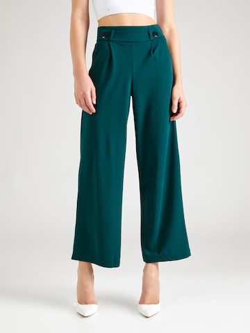 JDY Zvonové kalhoty Kalhoty se sklady v pase 'GEGGO' – zelená: přední strana