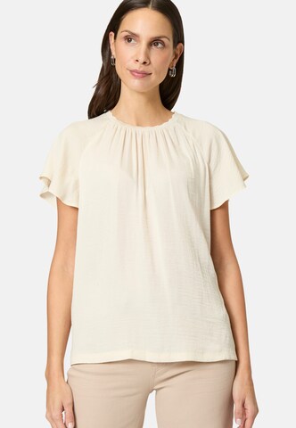 Camicia da donna di zero in bianco: frontale
