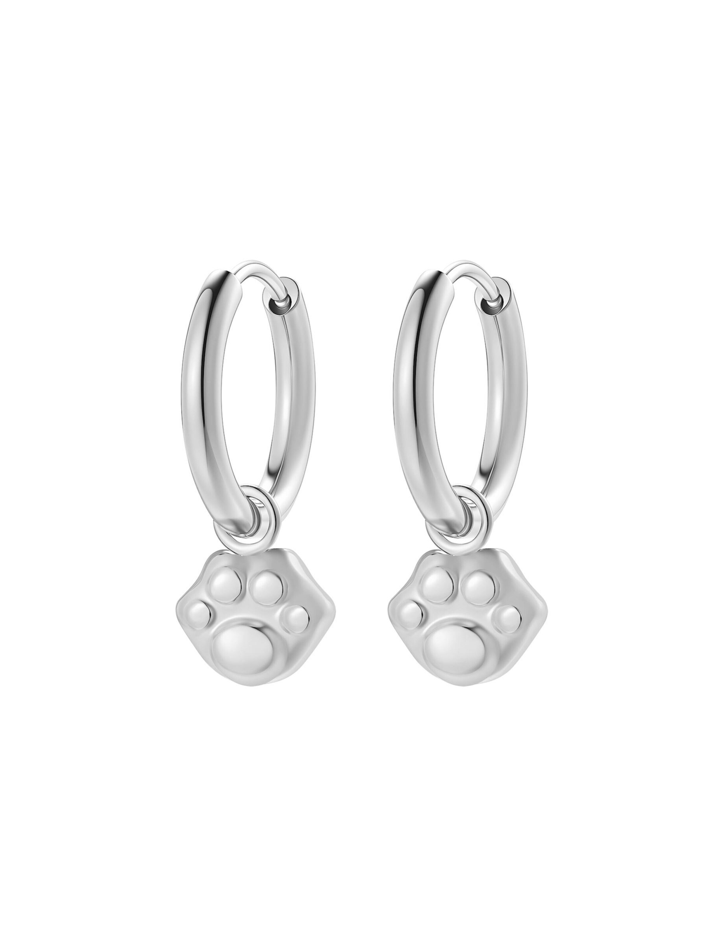 Hey Happiness - Pendientes 'Paw' en plata