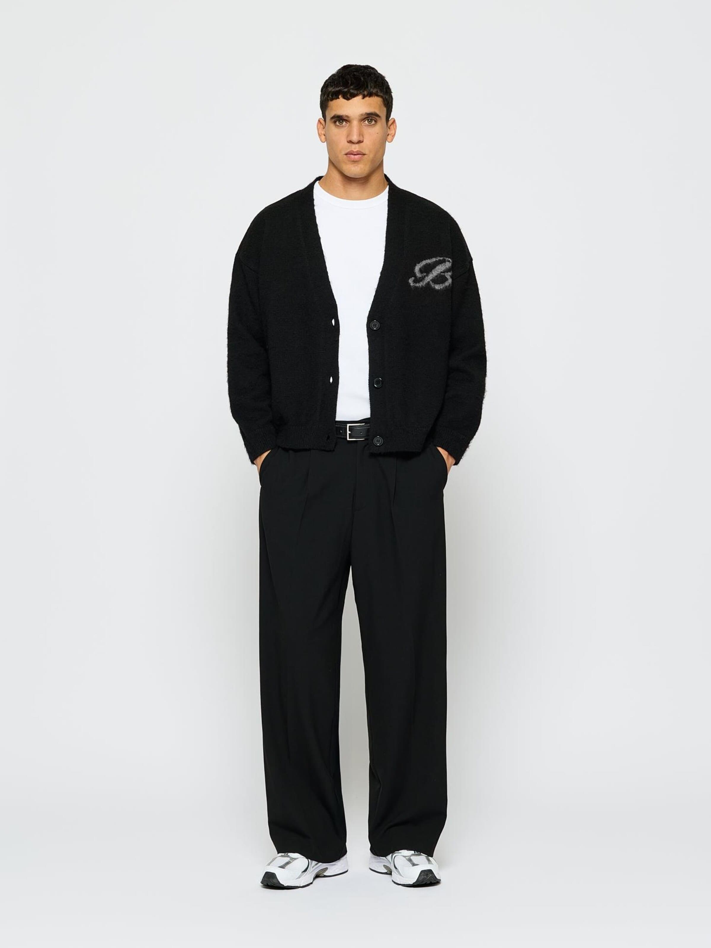 Burocs Knit Cardigan in Black