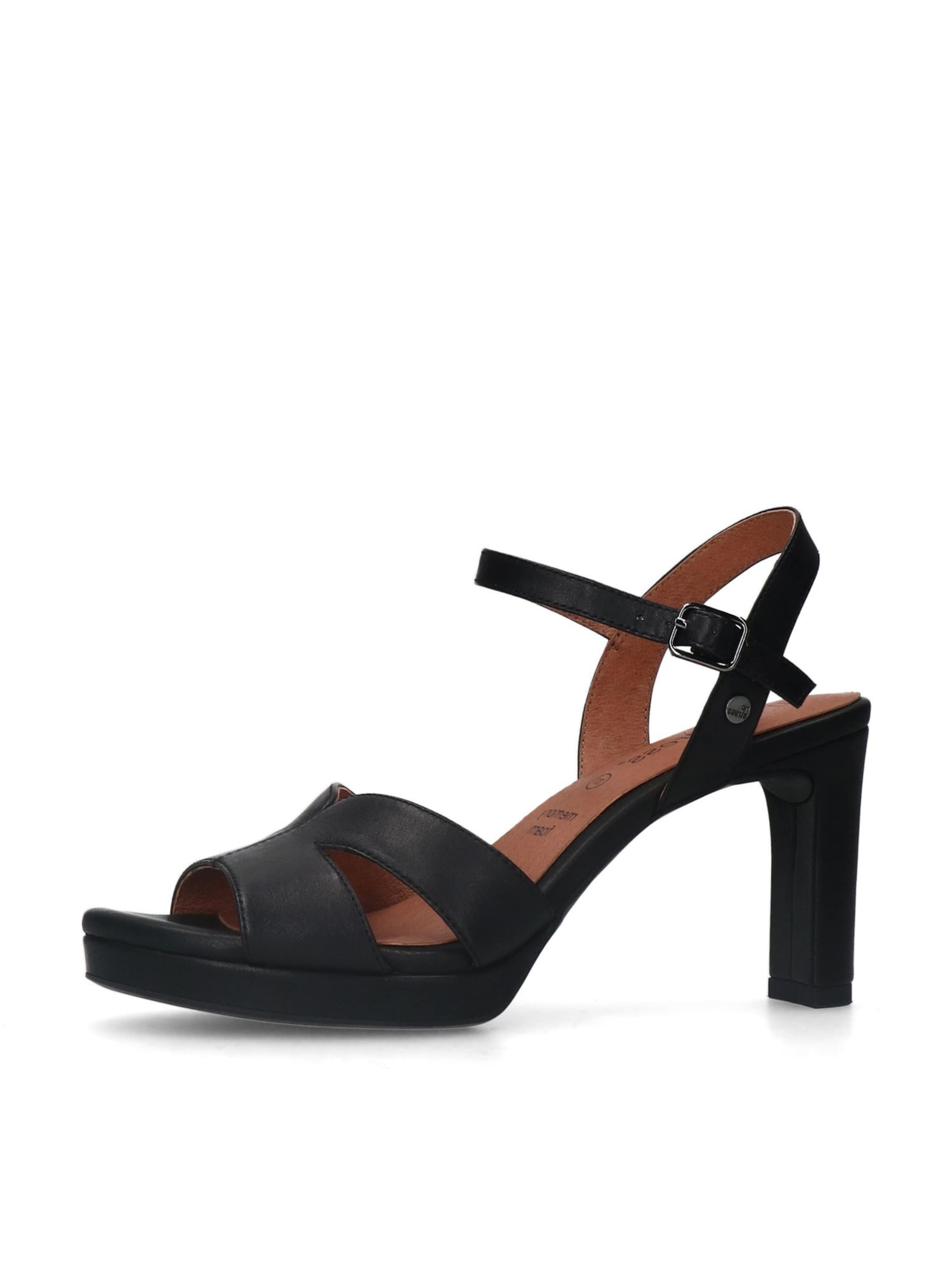 Sandales à lanières MANFIELD en noir : devant