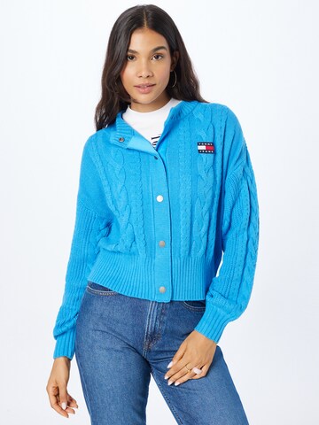 Tommy Jeans Strickjacke in Blau: predná strana