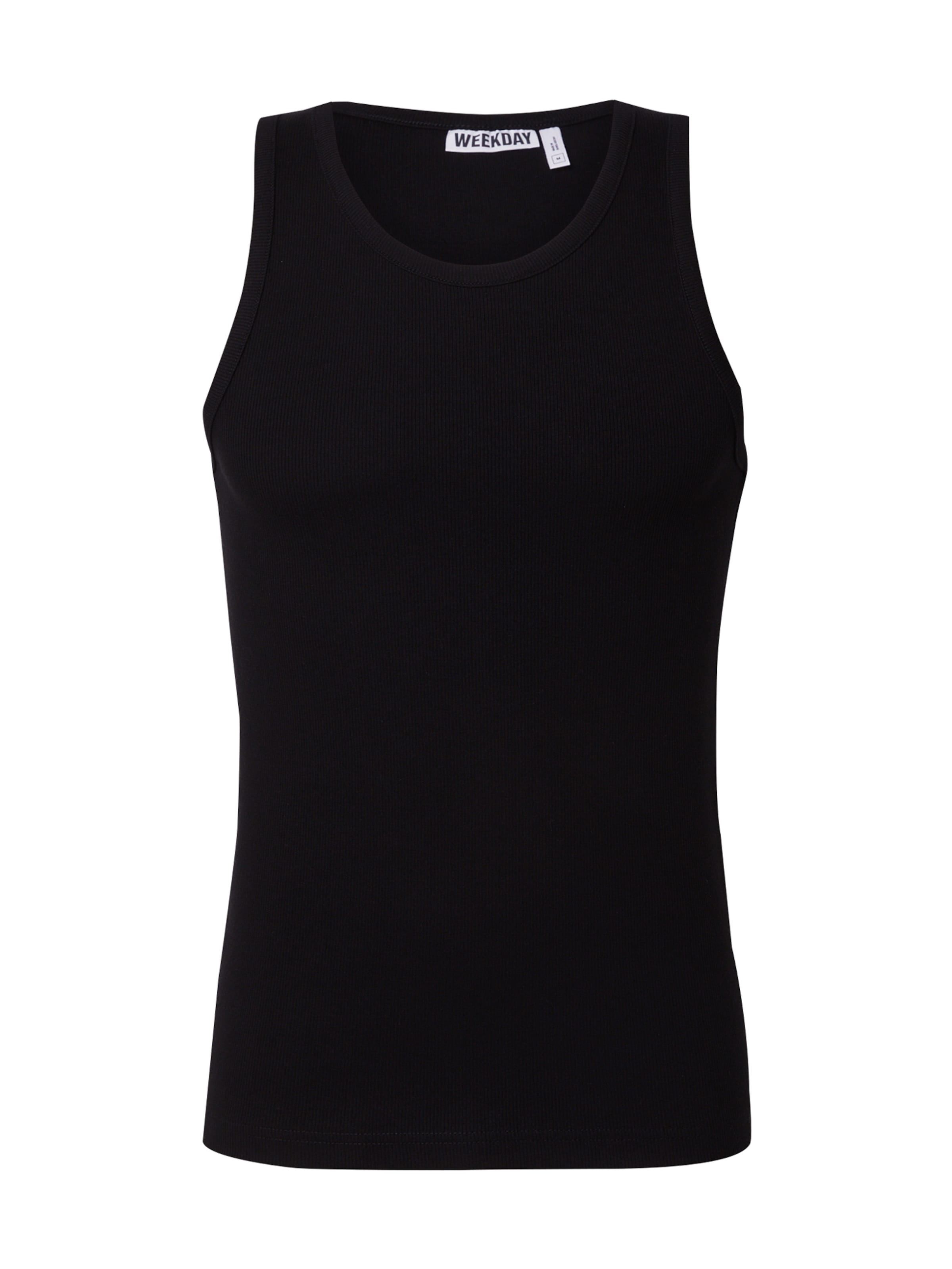 WEEKDAY Majica | črna barva: sprednja stran