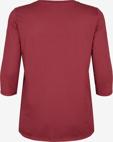 Active by Zizzi Funktionsshirt 'ABASIC ONE' in Rot