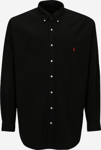 Polo Ralph Lauren Big & Tall Regular fit Button Up Shirt in Black: front