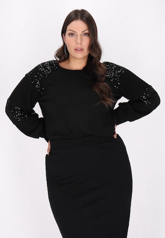faina - Camiseta en negro: frente