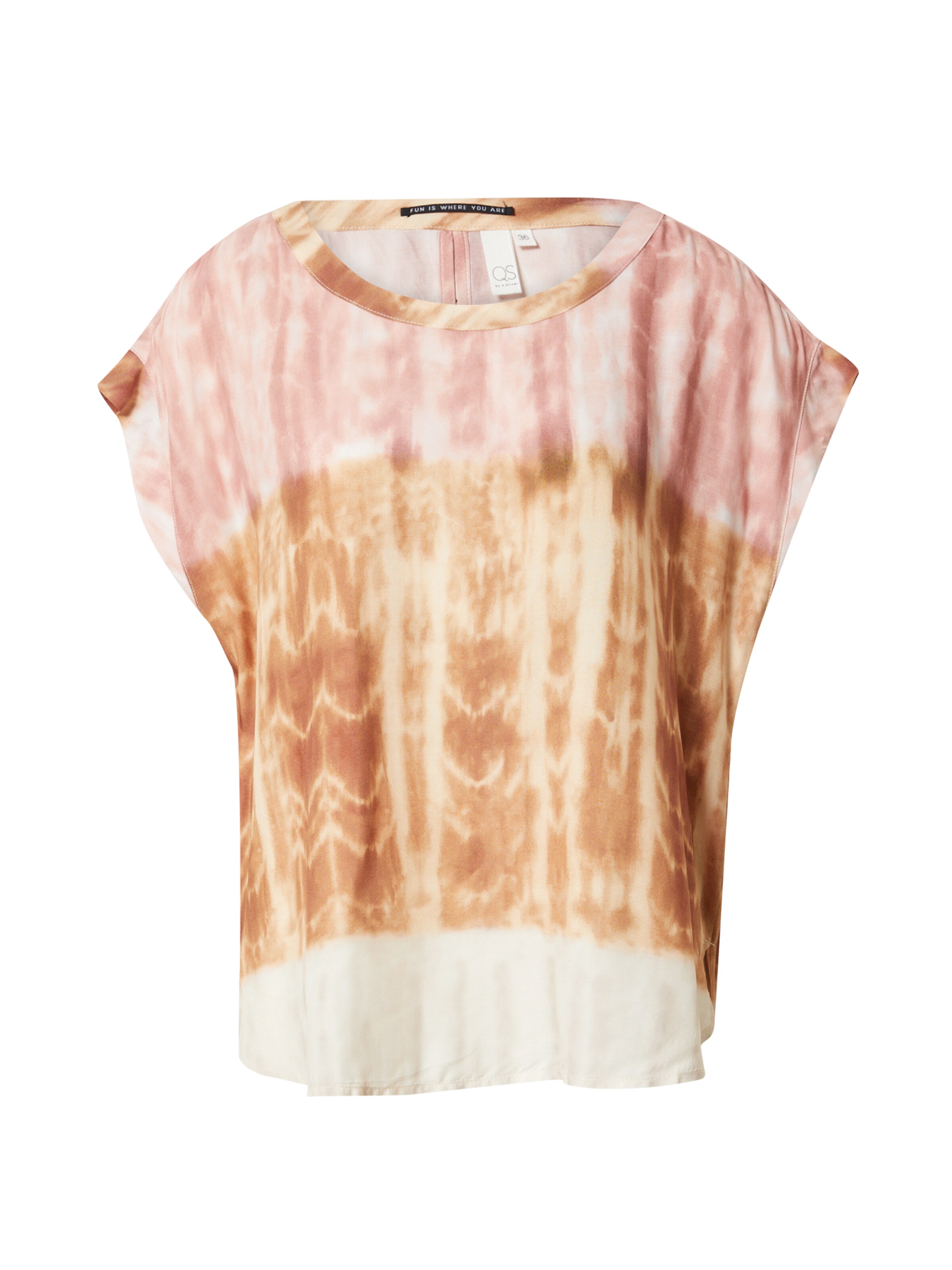 QS Blouse in Brown: front