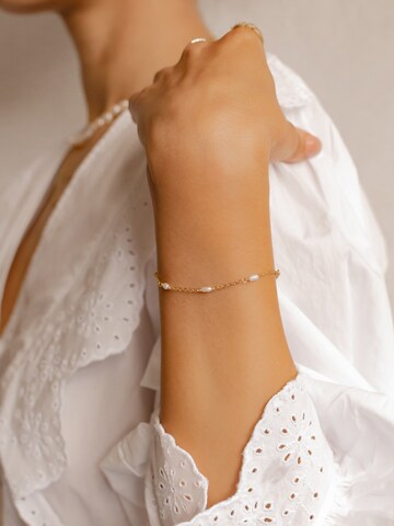 Hey Happiness Bracelet 'Pearl Line' in Gold