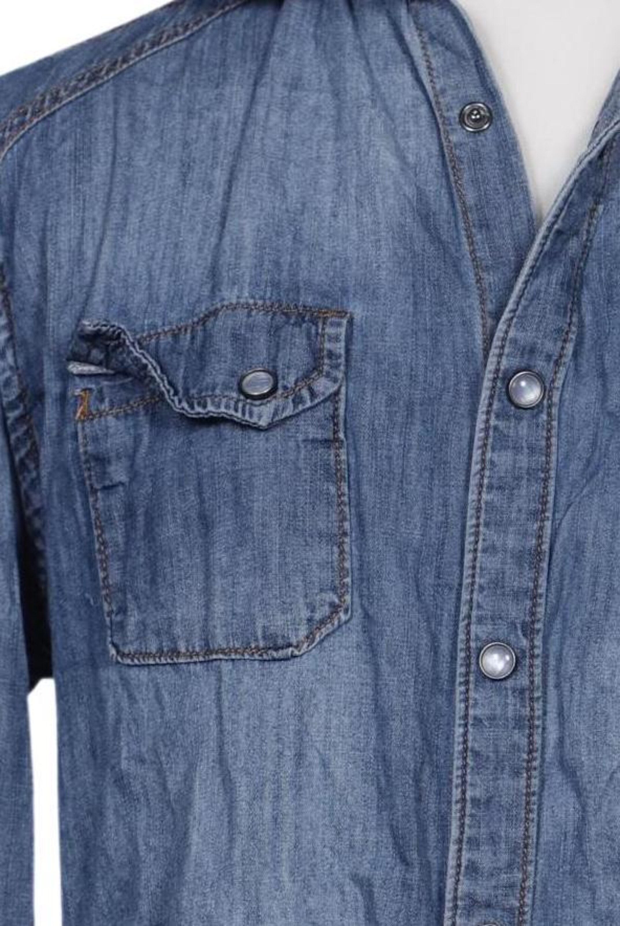 Desigual Button Up Shirt in L in Blue