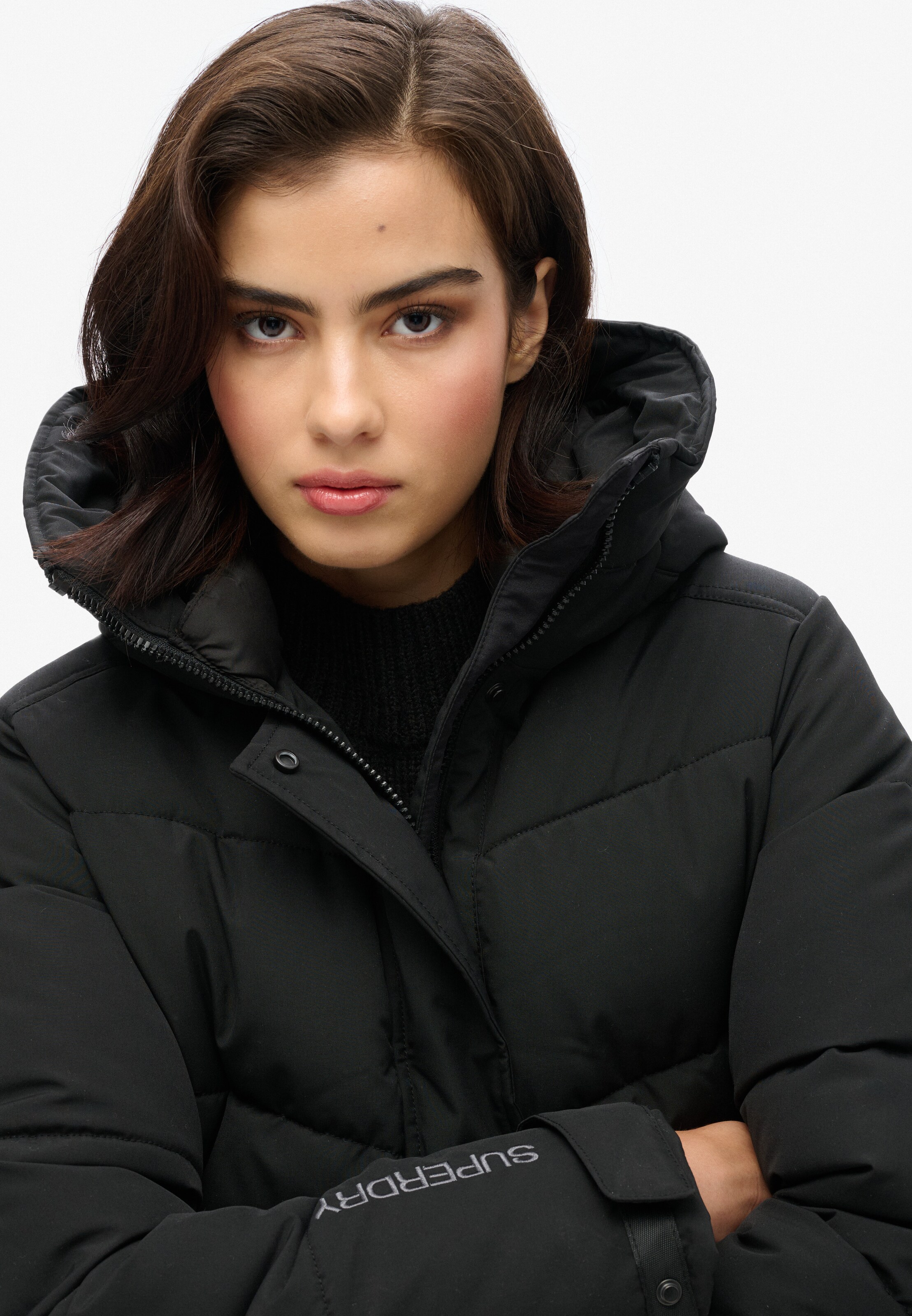 Veste d’hiver 'City Chevron' Superdry & Co en noir : devant