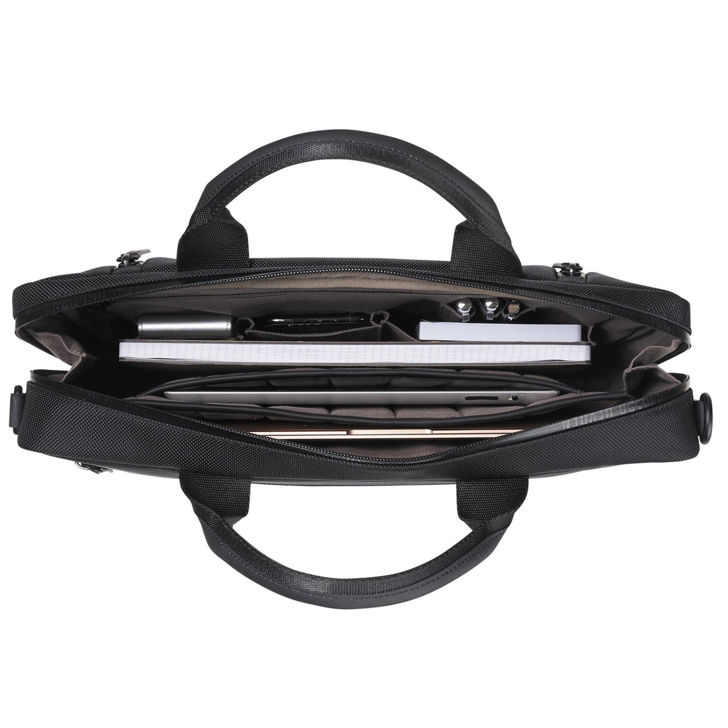 LEONHARD HEYDEN Document Bag 'Helsinki' in Black