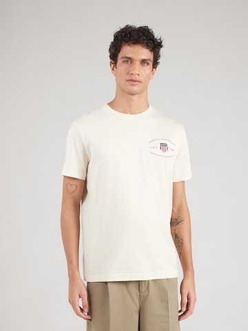 Maglietta di GANT in beige: frontale