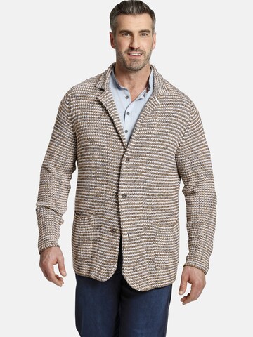 Charles Colby Knit Cardigan 'Sir Curbour' in Brown: front