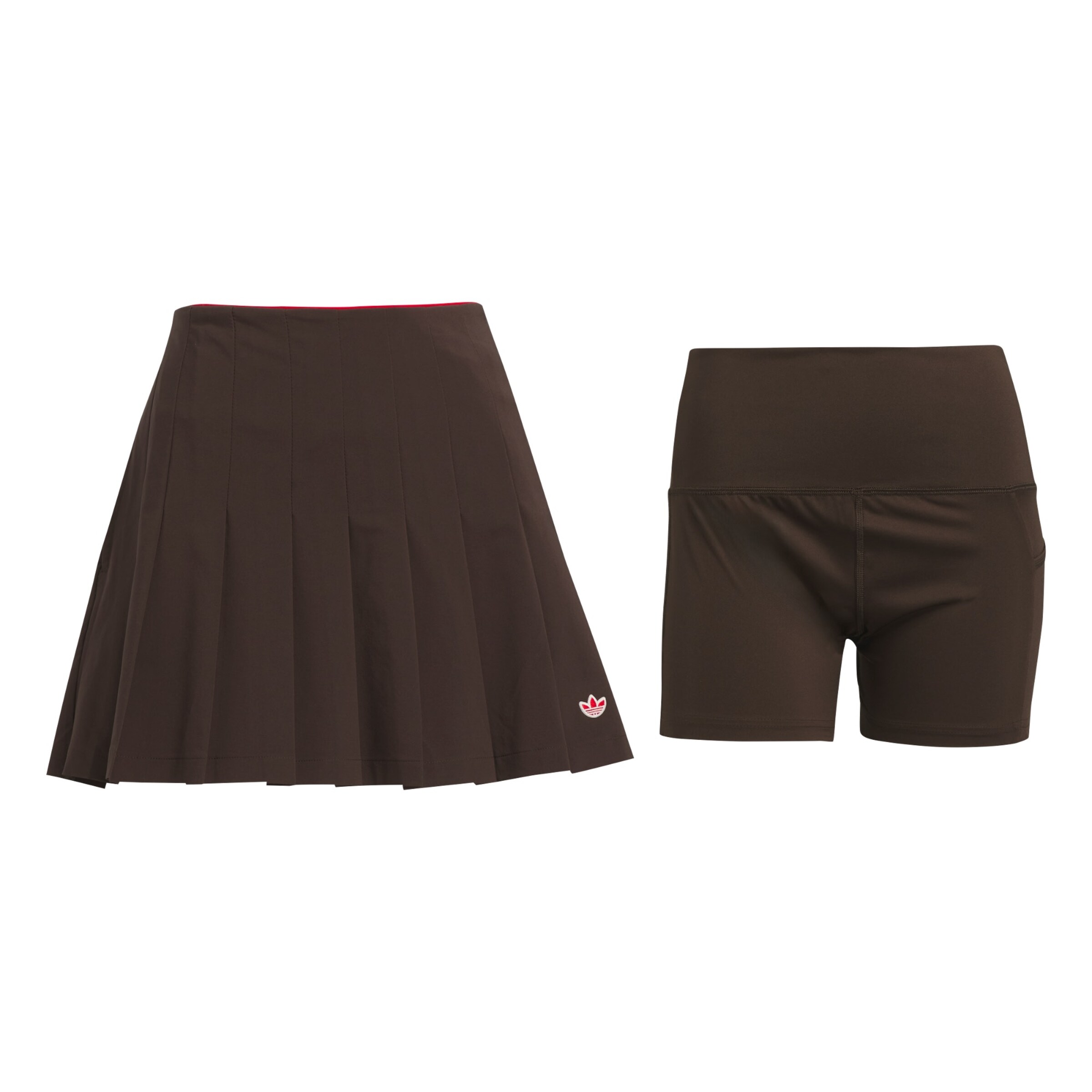 ADIDAS PERFORMANCE - Falda deportiva 'Originals Pleated' en marrón