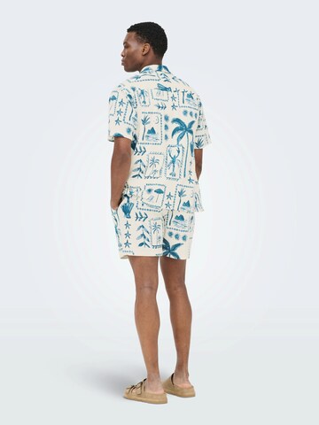 Only & Sons Comfort fit Koszula 'ONSPIERO' w kolorze biały