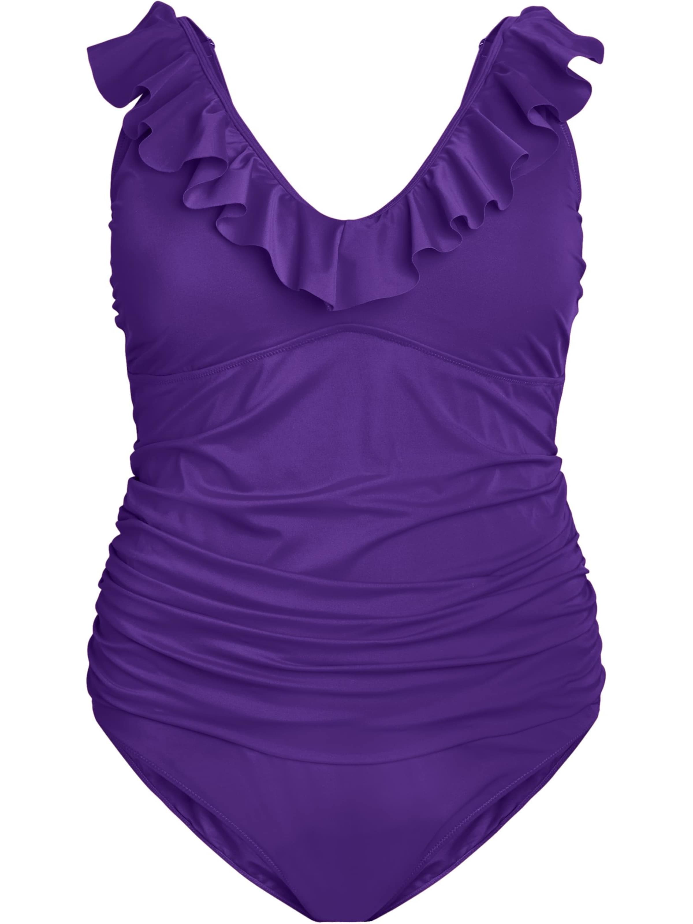 Swim by ZizziT-shirt Jednodijelni kupaći kostim 'SKITRIN' - ljubičasta boja: prednji dio