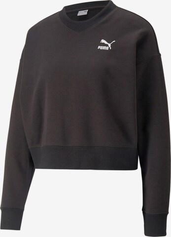 PUMA Sportief sweatshirt 'Classics' in Zwart: voorkant