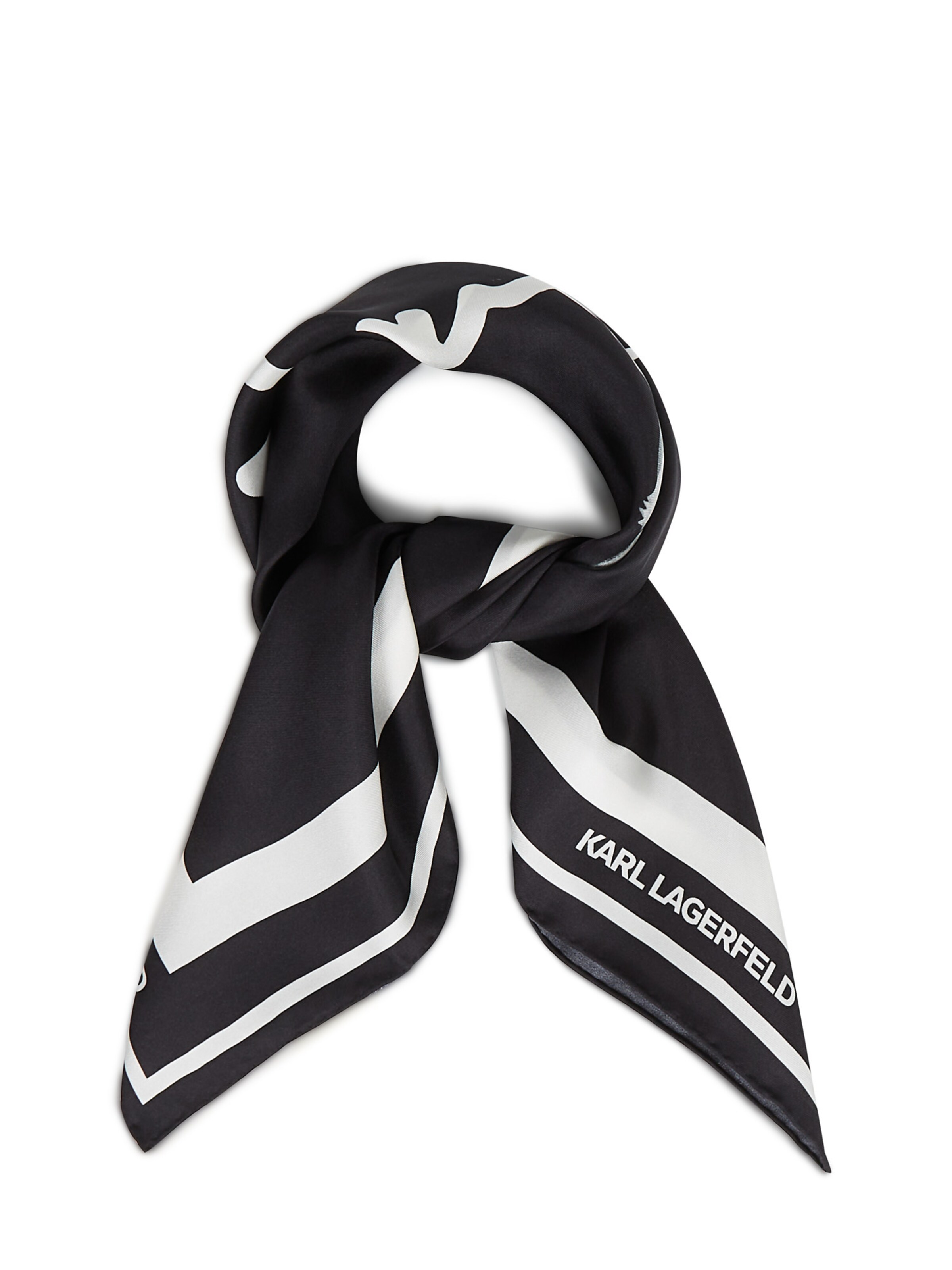 Foulard 'Ikon' Karl Lagerfeld en noir