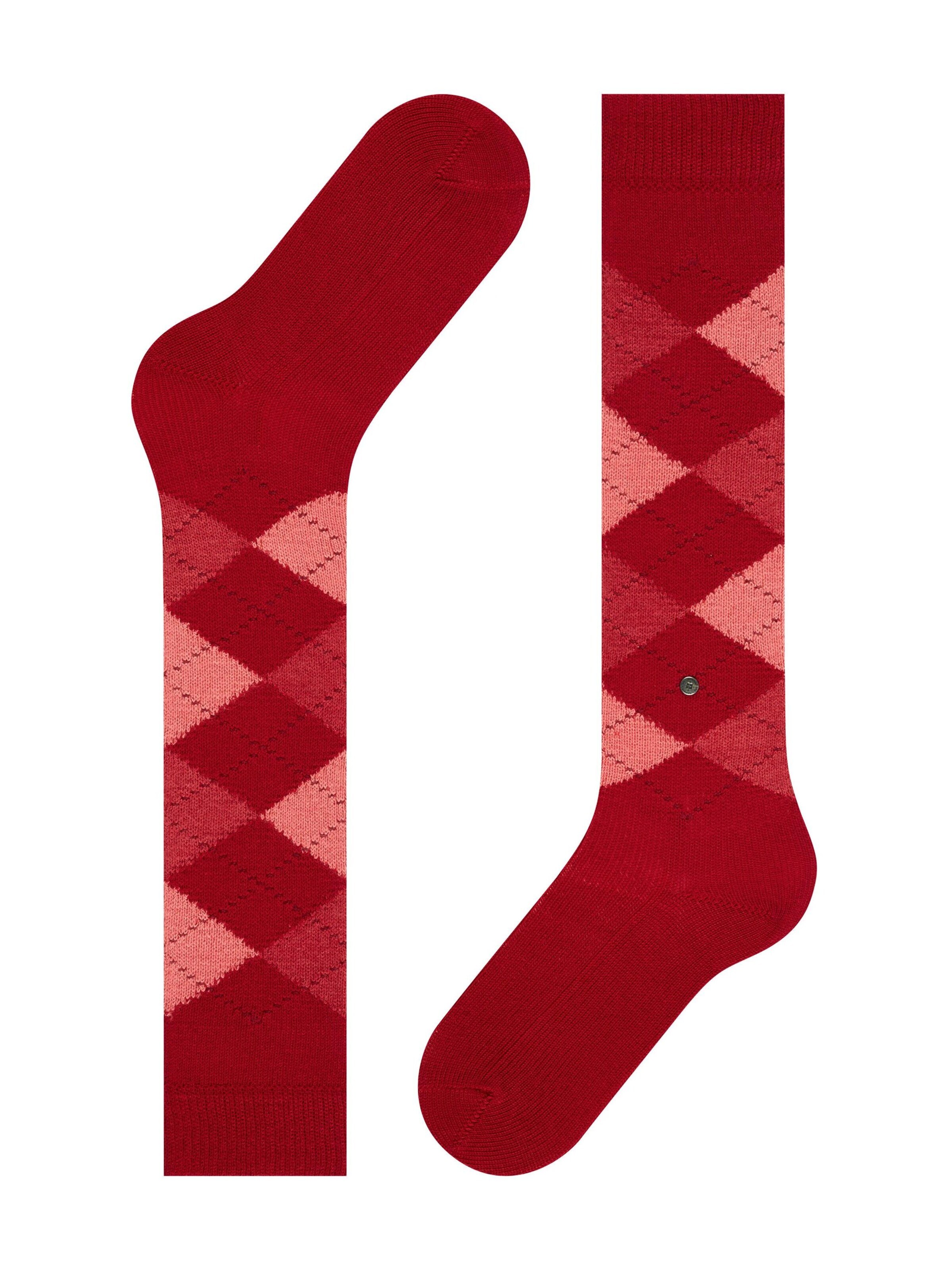 BURLINGTON Overknee Strümpfe 'Whitby'‌ in Rot