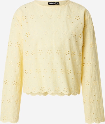 PIECES Blouse 'PCTARMORINE' in Yellow: front