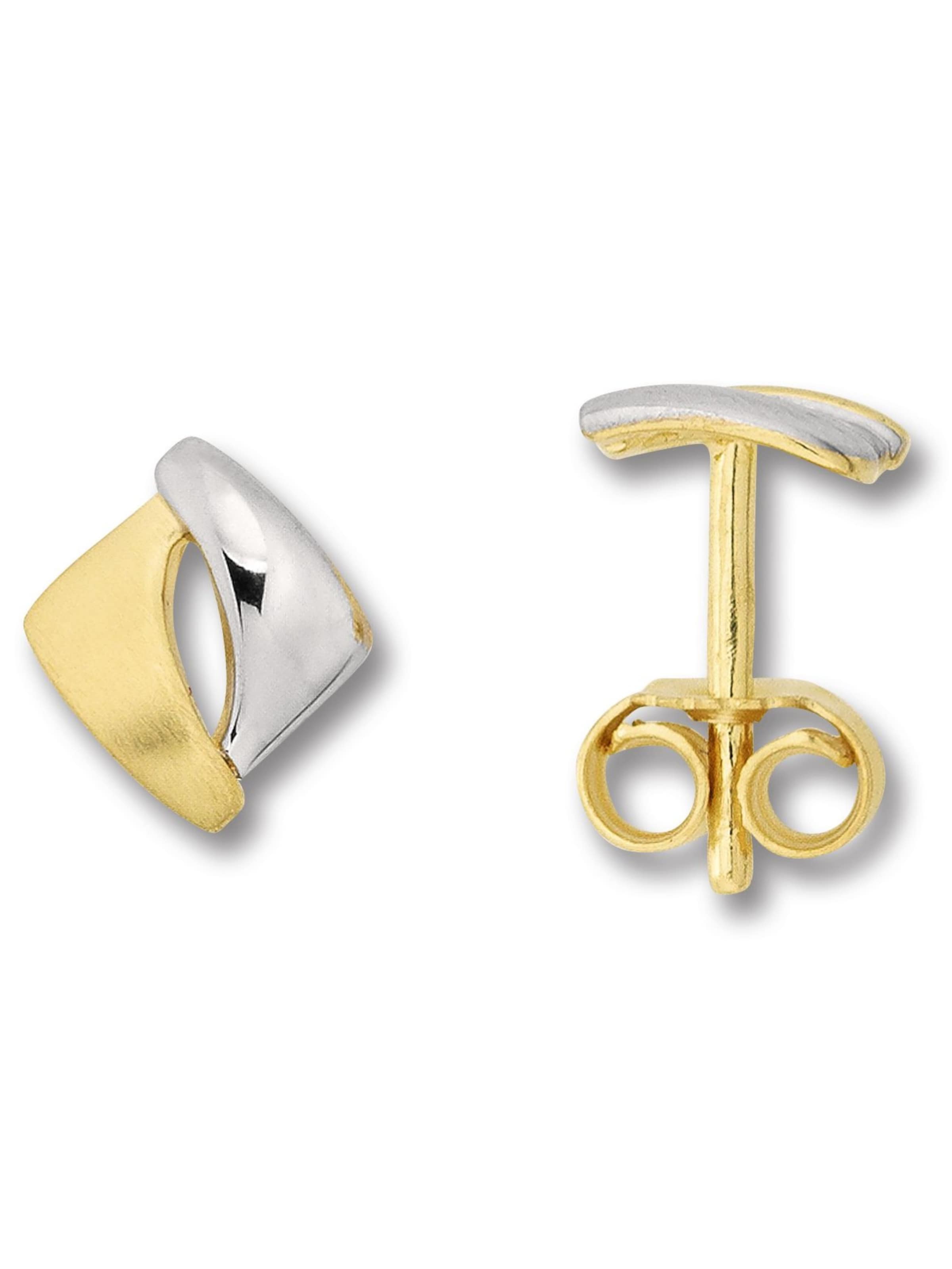 ONE ELEMENT Earrings 'Knoten' in Gold: front