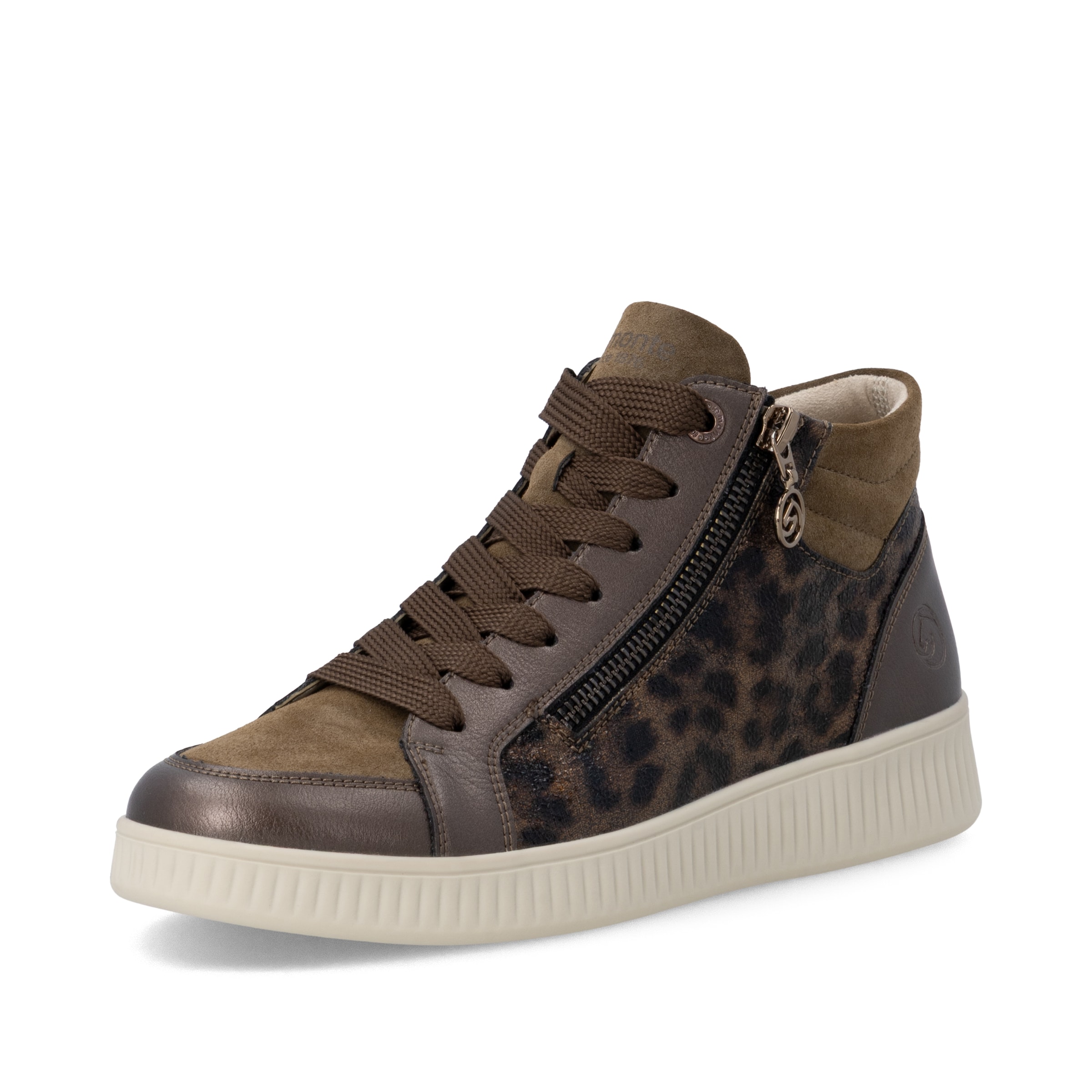 Baskets hautes REMONTE en marron : devant
