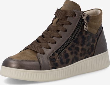Baskets hautes REMONTE en marron : devant