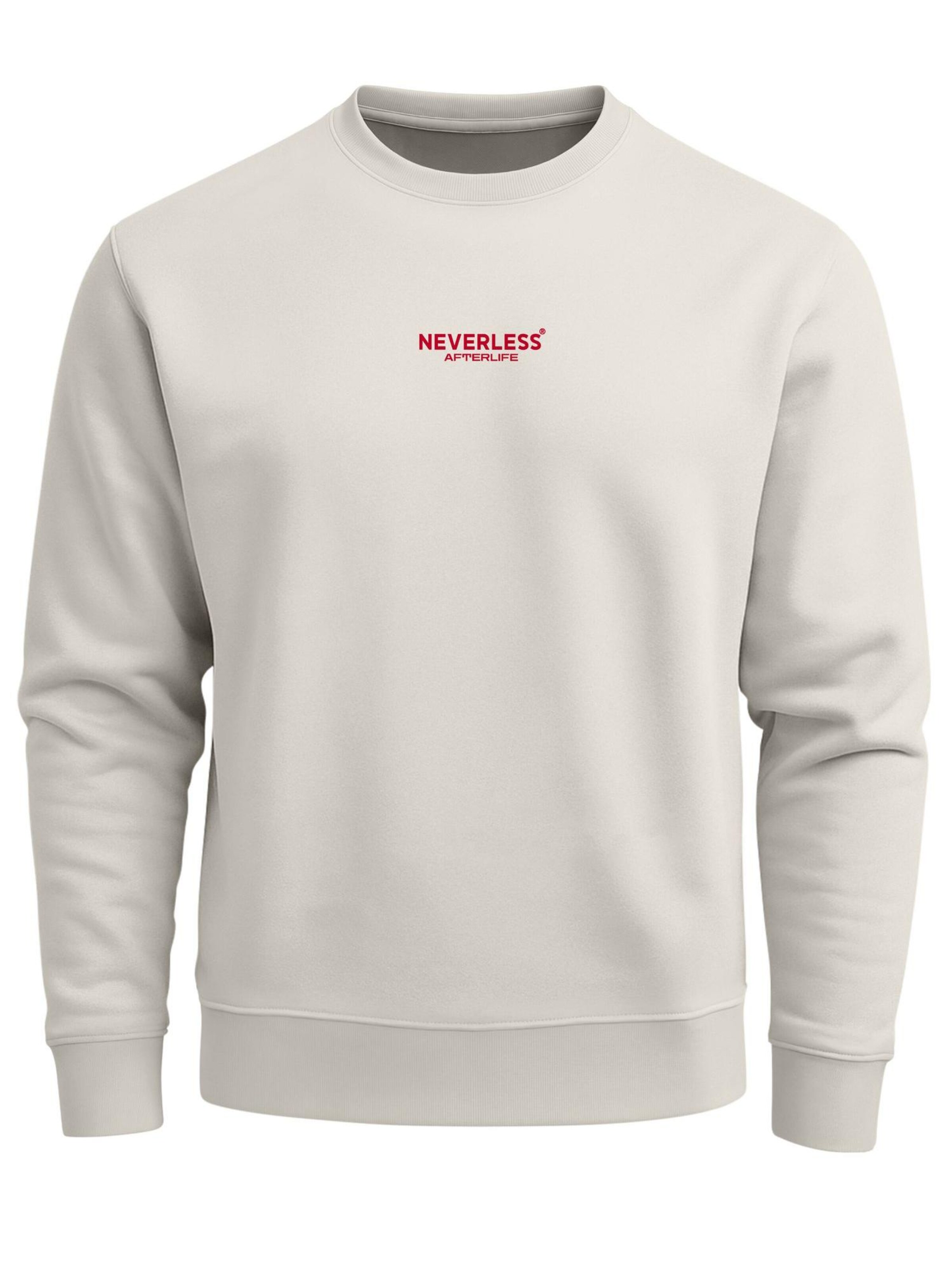 Neverless Sweatshirt 'Red Spider Lilies' in Beige: front