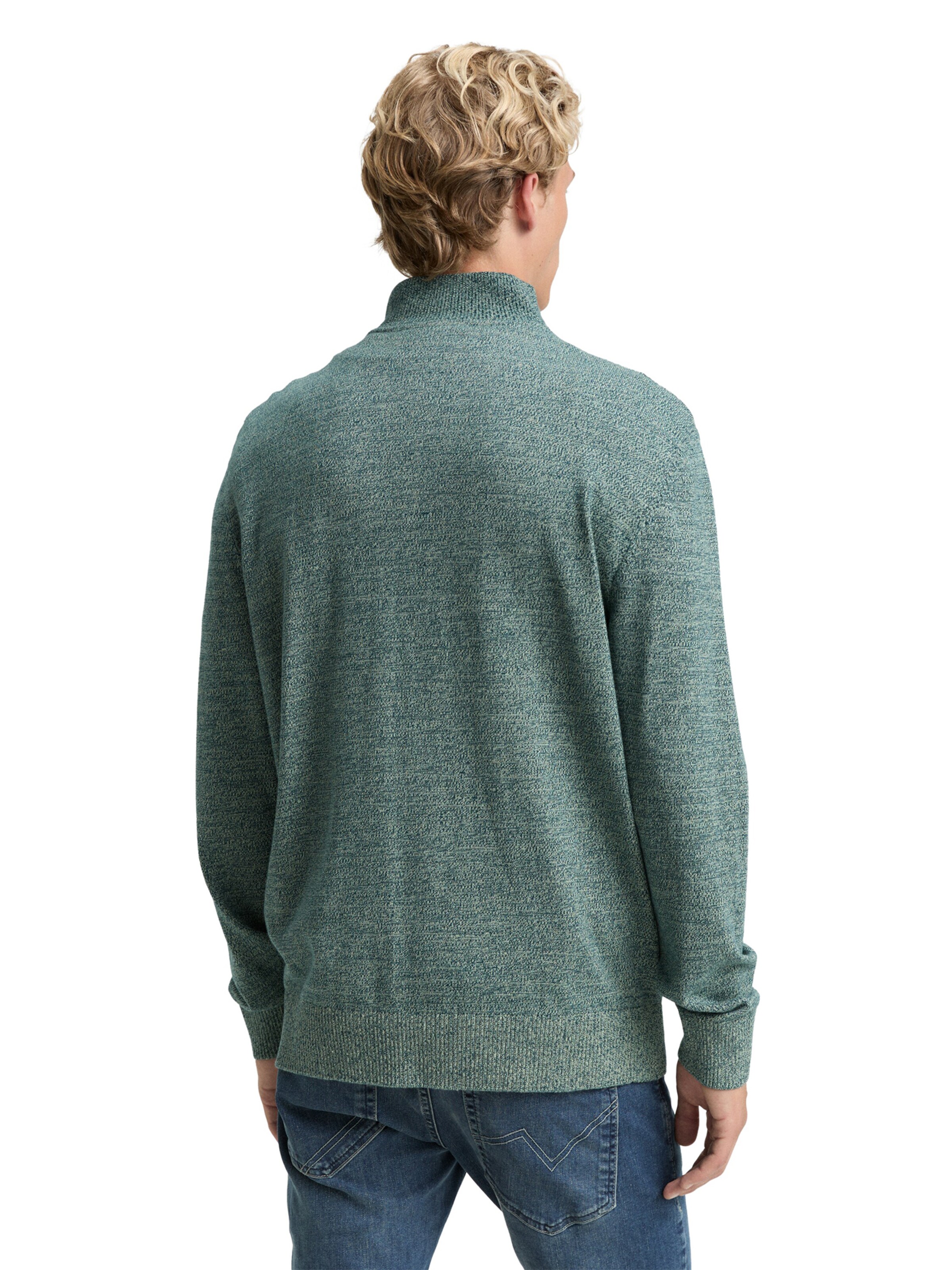 TOM TAILOR DENIM Sweater in Green