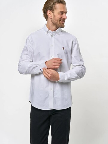 U.S. POLO ASSN. Regular fit Overhemd 'Armin' in Wit: voorkant