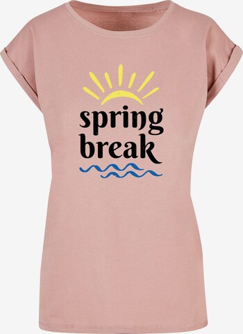 Merchcode Shirt 'Spring Break' in Roze: voorkant